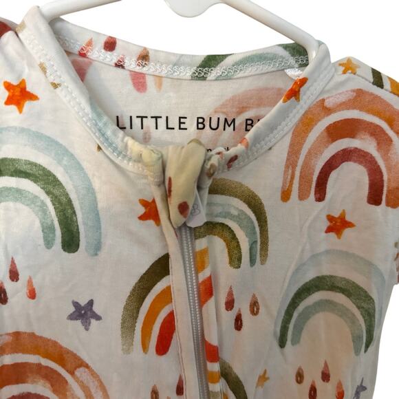 Little bum bums SS/LP Romper, Rainbow, 6-9 mo - Picture 2 of 2